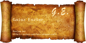 Gaisz Eszter névjegykártya